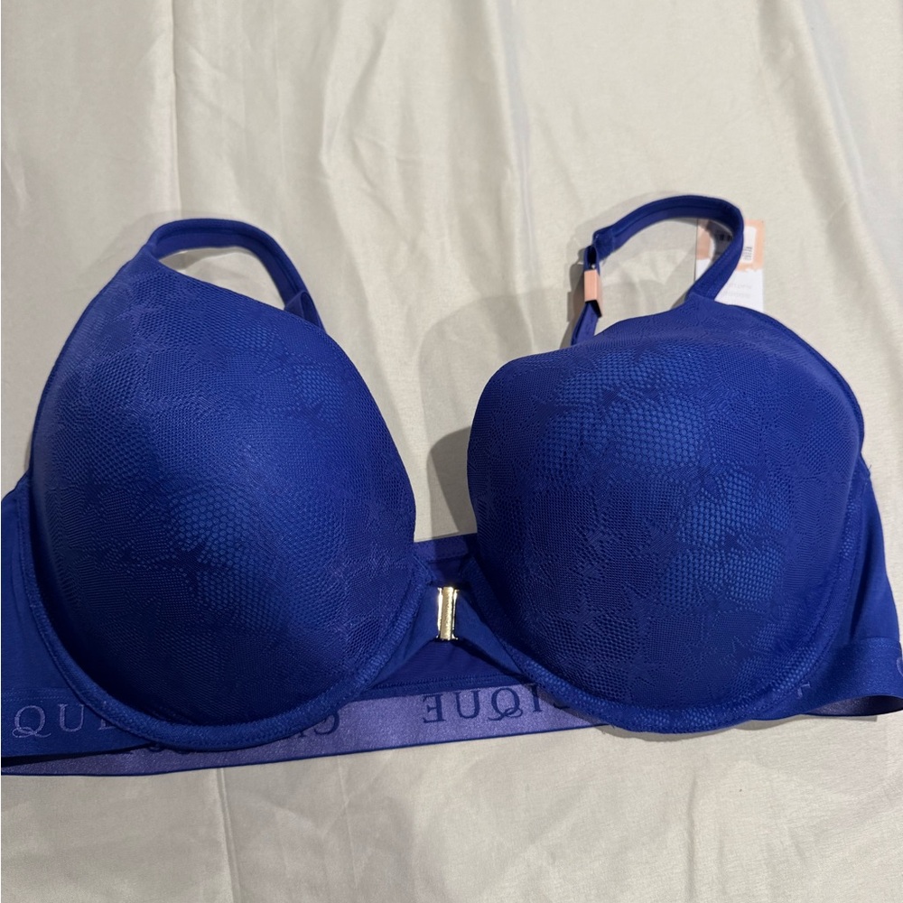 Cacique Vibrant Blue Textured Bra